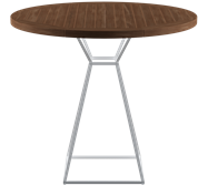 White Hourglass Cafe Table